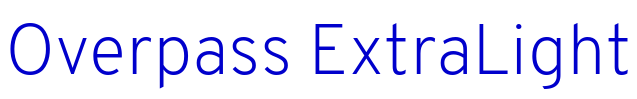 Overpass ExtraLight шрифт